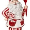 The Christmas Palace DECEMBER DIAMONDS 18.5" PEPPERMINT BAKER SANTA