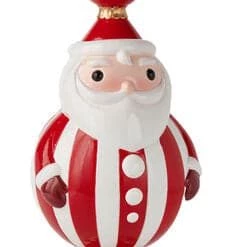 The Christmas Palace DECEMBER DIAMONDS 18" PEPPERMINT SANTA TABLETOP FINIAL Table Tops