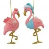 The Christmas Palace Christmas Ornaments DECEMBER DIAMONDS PINK FLAMINGO COUPLE ORNAMENT SET OF 2