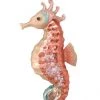 The Christmas Palace Christmas Ornaments DECEMBER DIAMONDS 6" CORAL SEAHORSE ORNAMENT