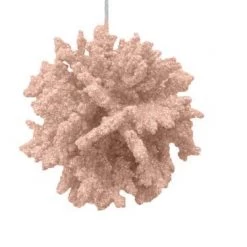 The Christmas Palace Christmas Ornaments DECEMBER DIAMONDS PEACH CORAL BALL ORNAMENT SET OF 4