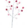 The Christmas Palace Stems & Picks DECEMBER DIAMONDS PINK GUM DROP PICK SET OF 6