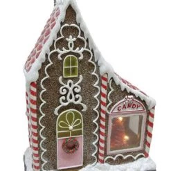 The Christmas Palace Table Tops DECEMBER DIAMONDS LED LIT GINGERBREAD CANDY SHOP
