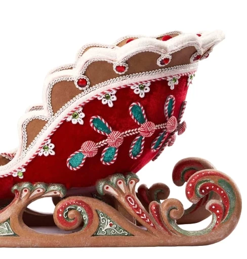 The Christmas Palace Sugar & Spice 12" GINGERBREAD SLEIGH 2 The Christmas Palace Sugar & Spice 12" GINGERBREAD SLEIGH