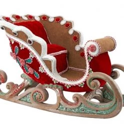 The Christmas Palace Sugar & Spice 12" GINGERBREAD SLEIGH