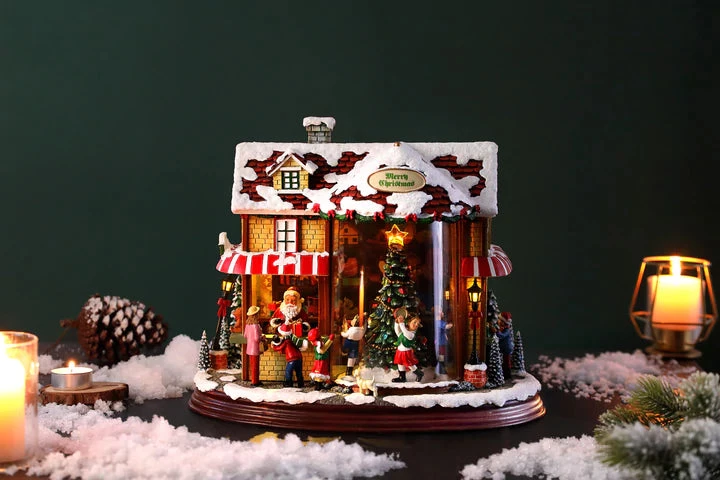 The Christmas Palace 10" BATTERY OPERATED CHRISTMAS TOY SHOP 4 The Christmas Palace 10" BATTERY OPERATED CHRISTMAS TOY SHOP