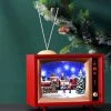 The Christmas Palace 15" LED CASCADING SNOW WITH TRAIN TV SCREEN Table Tops