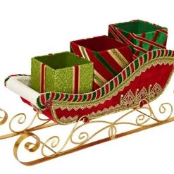 The Christmas Palace Table Tops 1 FT ALL THE TRIMMINGS SLED SERVING PIECE