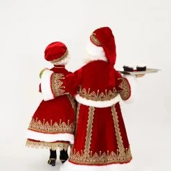 The Christmas Palace 2.5 FT MR. & MRS. CLAUS TRIMMING SERVING PIECE