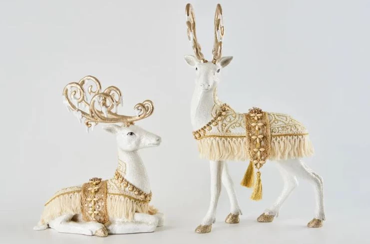 The Christmas Palace 15.75" COMFORT AND JOY WINTER DEER ASSORTED SET OF 2 1 The Christmas Palace 15.75" COMFORT AND JOY WINTER DEER ASSORTED SET OF 2