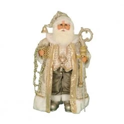 The Christmas Palace KAREN DIDION 27" CREAM & GOLD SANTA Santas