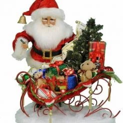 The Christmas Palace 18" LIGHTED CHRISTMAS DELIVERY SLEIGH Santas