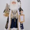 The Christmas Palace LIGHTED MIDNIGHT BLUE SANTA Santas