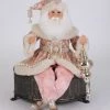 The Christmas Palace Santas SPARKLING BLUSH POSABLE SANTA