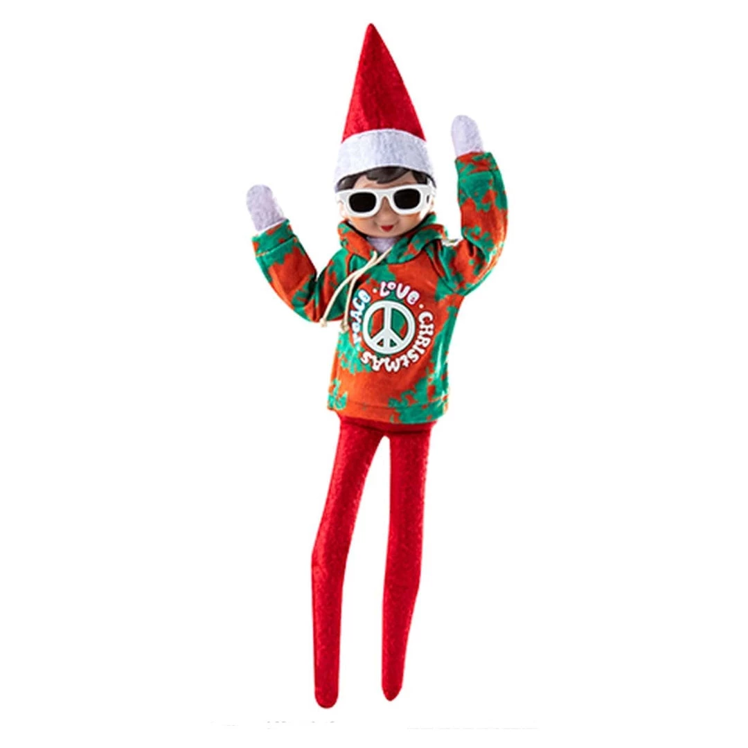 The Christmas Palace ELF ON THE SHELF GROOVY GREETINGS HOODIE ELF Elves 1 The Christmas Palace ELF ON THE SHELF GROOVY GREETINGS HOODIE ELF Elves