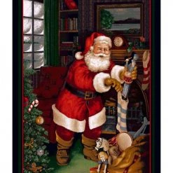 The Christmas Palace Carpets & Rugs 47" X 67" SANTA'S VISIT RUG