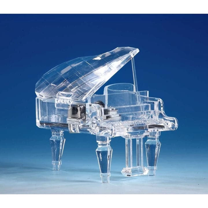 The Christmas Palace 6" ACRYLIC PIANO WITH MUSIC Table Tops 1 The Christmas Palace 6" ACRYLIC PIANO WITH MUSIC Table Tops