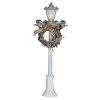 The Christmas Palace 24" ACRYLIC LED STREET LAMP WITH WREATH BATTERY OPERATED Table Tops