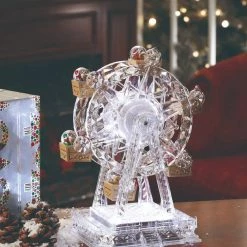 The Christmas Palace 10" ACRYLIC MUSICAL FERRIS WHEEL BATTERY OPERATED