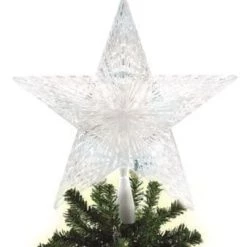 The Christmas Palace 9" LED PENTAGRAM STAR TREE TOPPER 10 LIGHTS BATTERY OPERATED Angels & Toppers