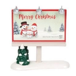 The Christmas Palace Department 56 VILLAGE ACCESSORY MERRY CHRISTMAS BILLBOARD
