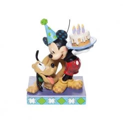 The Christmas Palace Department 56 DISNEY TRADITIONS 7" PLUTO & MICKEY BIRTHDAY