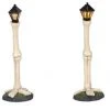 The Christmas Palace HALLOWEEN VILLAGE ACCESSORY FEMUR BONE STREET LIGHTS SET OF 2