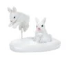 The Christmas Palace Department 56 VILLAGE ACCESSORY WHITE CHRISTMAS BUNNIES