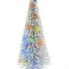 The Christmas Palace VILLAGE ACCESSORY LIT FROSTED WHITE SISAL TREE
