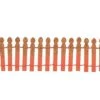 The Christmas Palace HALLOWEEN VILLAGE ACCESSORY PUMPKIN ORANGE GLITTER FENCE