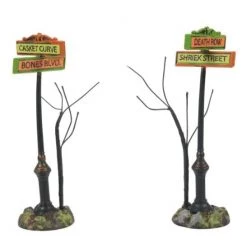 The Christmas Palace HALLOWEEN VILLAGE CREEPY VILLAGE STREET SIGNS