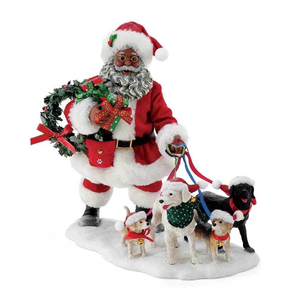 The Christmas Palace POSSIBLE DREAMS 11" DOG GONE GOOD TIME AFRICAN AMERICAN Santas 1 The Christmas Palace POSSIBLE DREAMS 11" DOG GONE GOOD TIME AFRICAN AMERICAN Santas