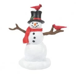The Christmas Palace Department 56 VILLAGE ACCESSORY CARDINAL CHRISTMAS SNOWMAN