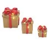 The Christmas Palace VILLAGE ACCESSORY LIT FESTIVE GIFT BOXES SET OF 3
