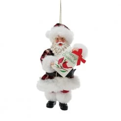 The Christmas Palace POSSIBLE DREAMS 6" CARDINAL SANTA ORNAMENT