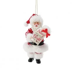 The Christmas Palace POSSIBLE DREAMS 6" FURRY & BRIGHT ORNAMENT
