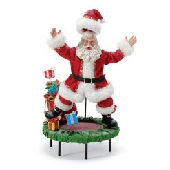 The Christmas Palace Santas POSSIBLE DREAMS 14" JUMPING FOR JOY