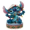 The Christmas Palace Department 56 DISNEY TRADITIONS 5" STITCH WRAPPED IN CHRISTMAS