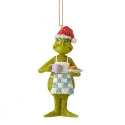 The Christmas Palace THE GRINCH IN AN APRON WITH COOKIES ORNAMENT Christmas Ornaments