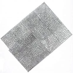 The Christmas Palace 12" X 8" SILVER GLITTER MESH BOX 6 The Christmas Palace 12