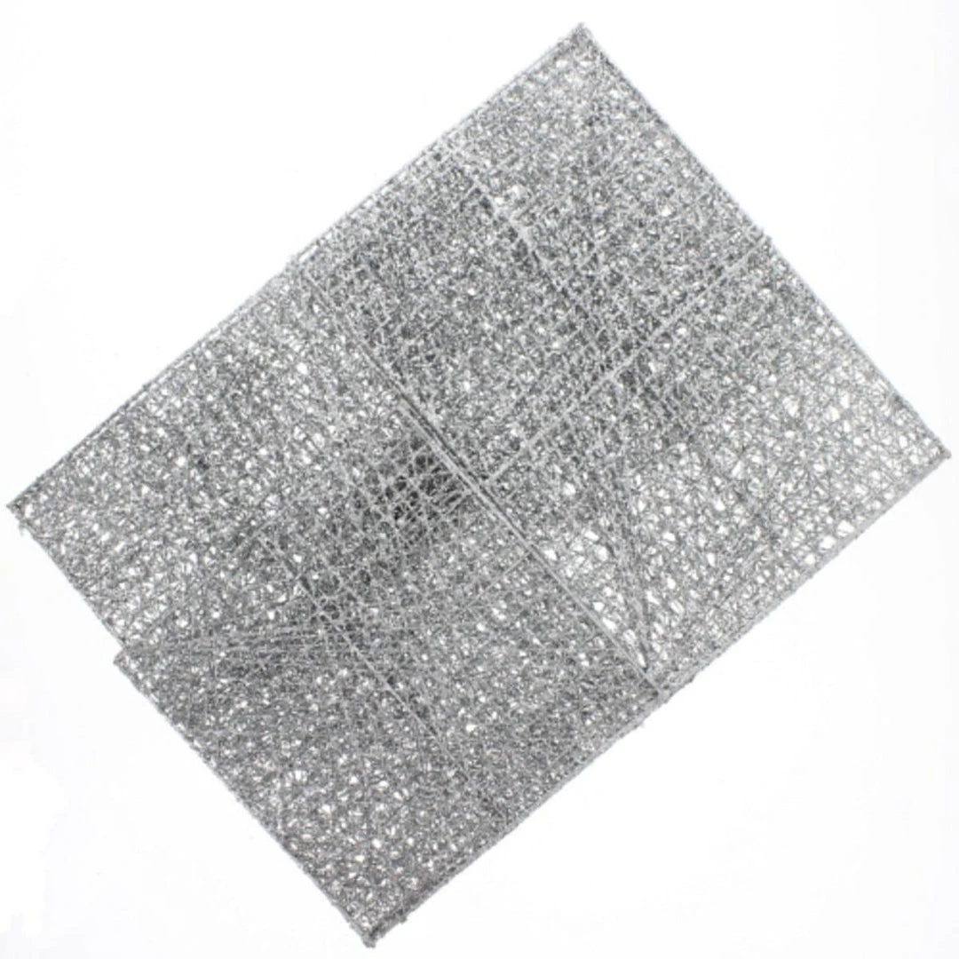 The Christmas Palace 12" X 8" SILVER GLITTER MESH BOX 3 The Christmas Palace 12" X 8" SILVER GLITTER MESH BOX