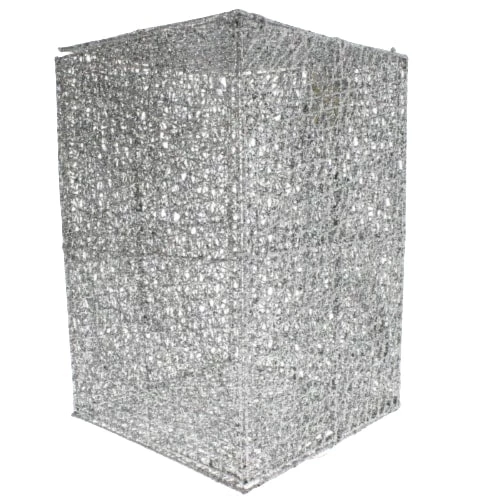The Christmas Palace 12" X 8" SILVER GLITTER MESH BOX 1 The Christmas Palace 12" X 8" SILVER GLITTER MESH BOX