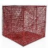 The Christmas Palace Hats & Boxes 8" X 8" RED MESH BOX
