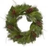 The Christmas Palace Wreaths 24" MAGNOLIA LEAF WREATH WITH PINECONES UNLIT