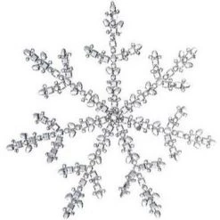The Christmas Palace Christmas Ornaments 17" SILVER JEWELED SNOWFLAKE ORNAMENT
