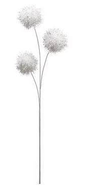 The Christmas Palace Stems & Picks 33" WHITE GILTTER BALL SPRAY SET OF 6 1 The Christmas Palace Stems & Picks 33" WHITE GILTTER BALL SPRAY SET OF 6