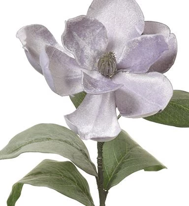 The Christmas Palace Flowers 29" LAVENDER VELVET MAGNOLIA SET OF 6 2 The Christmas Palace Flowers 29" LAVENDER VELVET MAGNOLIA SET OF 6