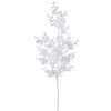 The Christmas Palace Stems & Picks 25" WHITE GLITTER EUCALYPTUS BRANCH SET OF 6