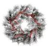 The Christmas Palace Wreaths 30" RED SNOW PINE CONE WREATH UNLIT