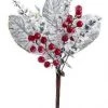 The Christmas Palace Stems & Picks 18" SNOWY BERRY LEAF MAGNOLIA PICK SET OF 6